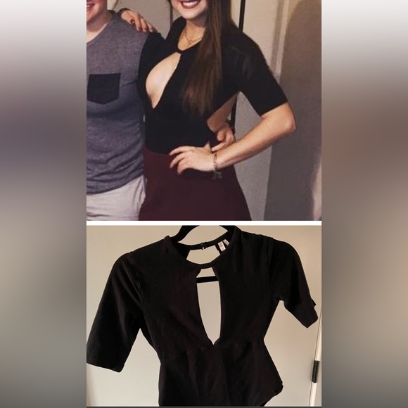 2 Black Cutout Tops - Picture 4 of 5